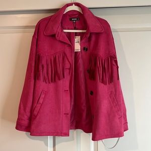 Missguided fringe jacket